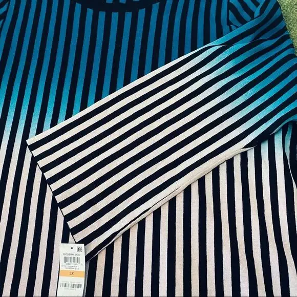 INC International Concepts Blue Ombre Long sleeve - Picture 7 of 7